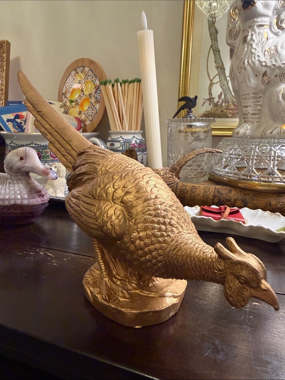 Gold Decorative Pheasant Figurine - Home Accents